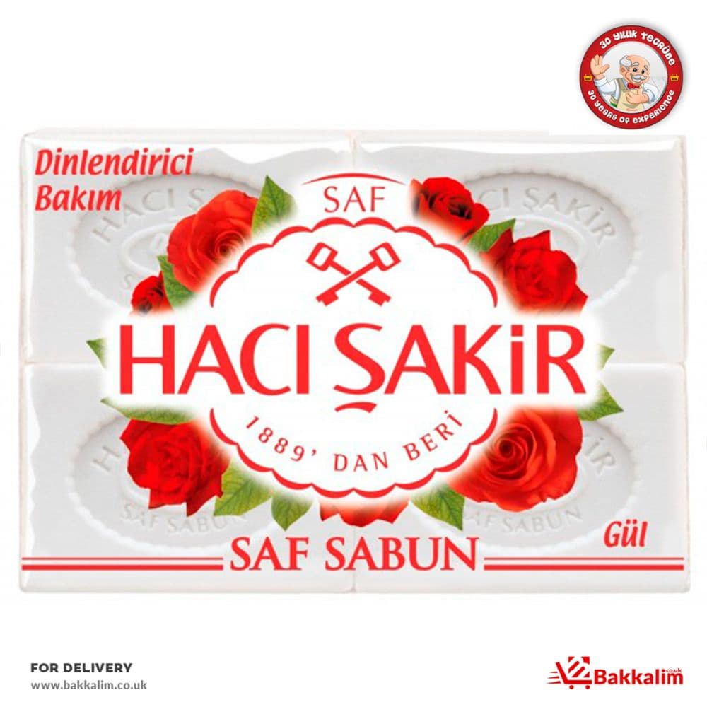 Haci Sakir 150 Gr 4 Pcs Pure Rose Soap 