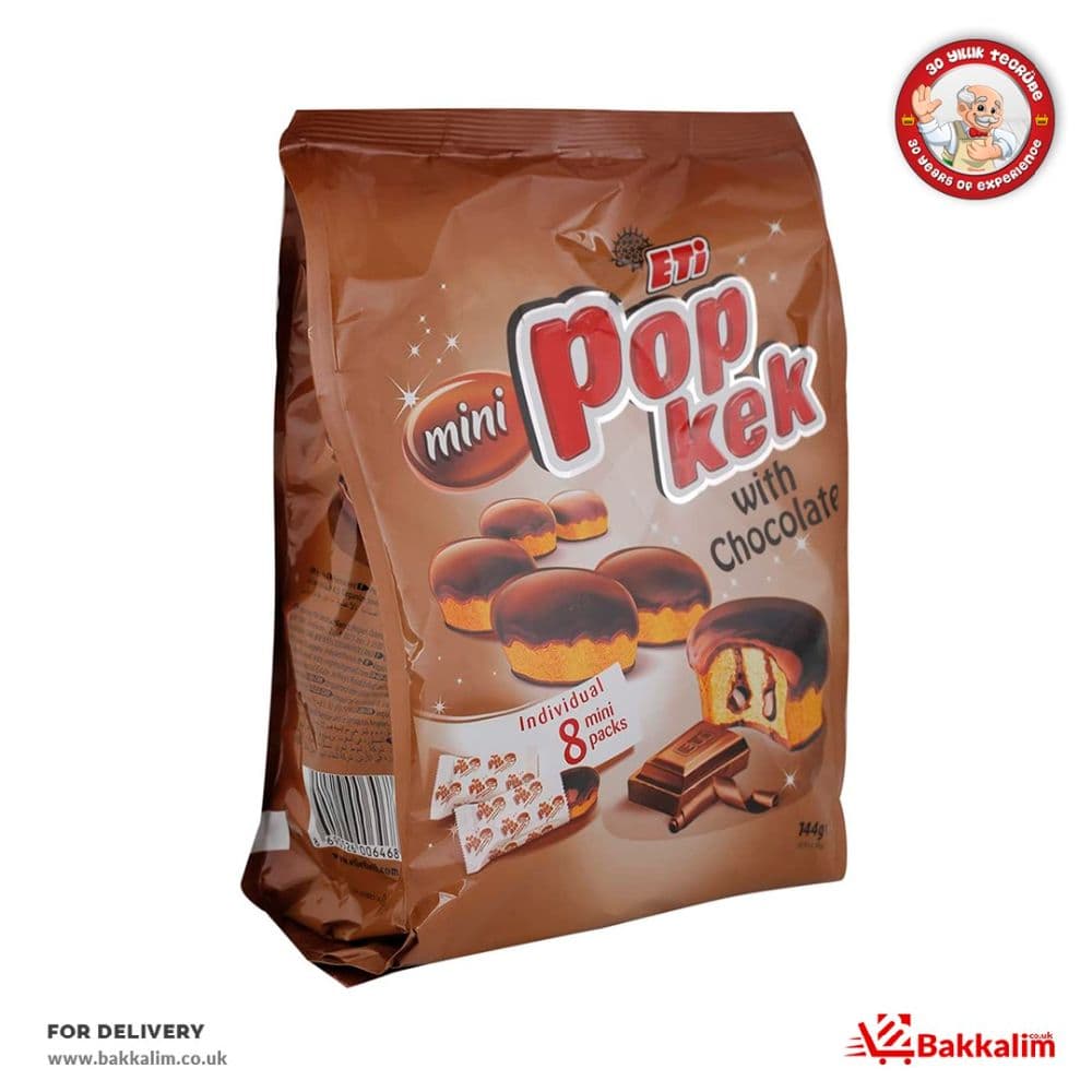 Eti 144 Gr 8 Pcs  Chocolate Pop Cake Mini 
