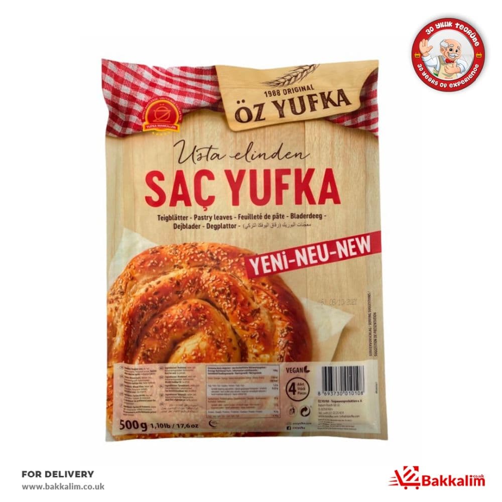 Oz Yufka 500 Gr 4 Pcs  Flat Type Fillo Pastry 