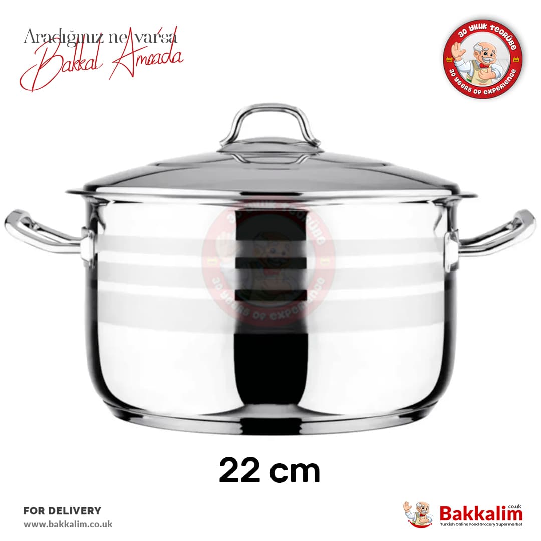 Vossa Mutfak 22 cm Deep Cooking Pot